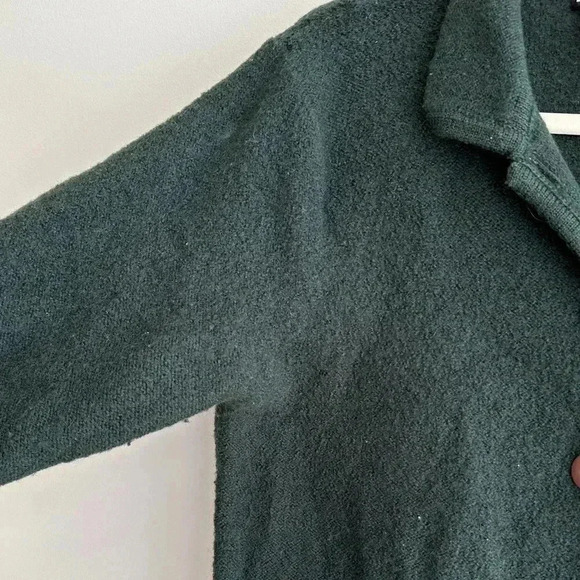 Bicé Forest Green 100% Wool Cardigan Sweater Jacket, Size Large - Picture 5 of 16